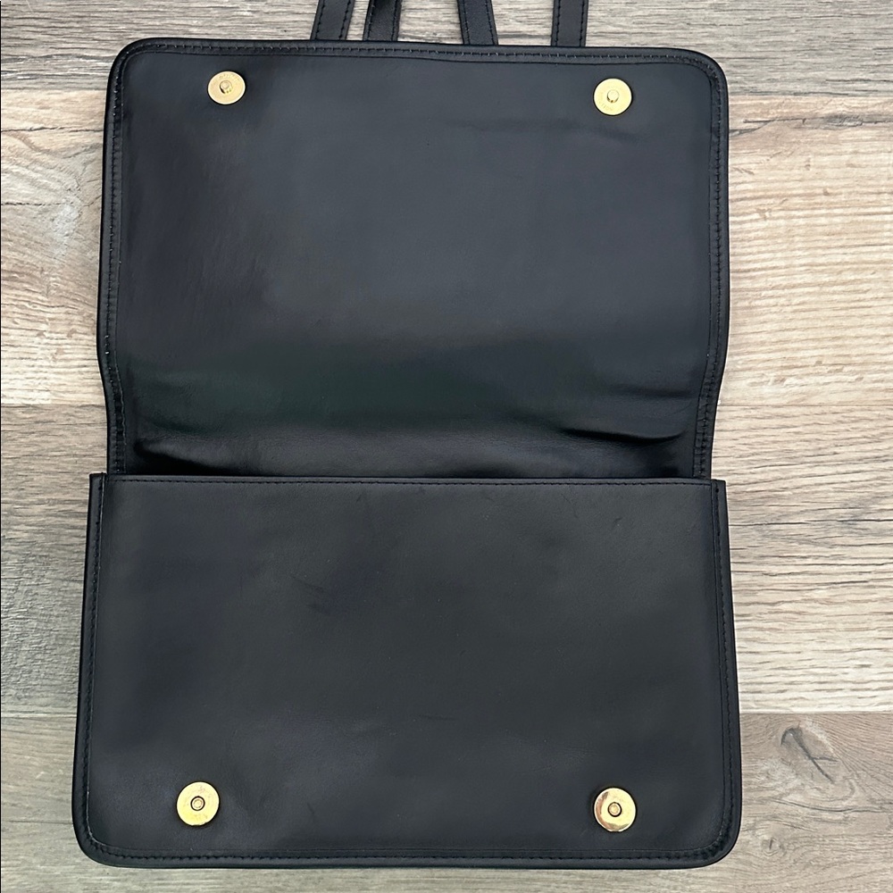 Vintage leather east west shoulder bag - Picture 3 of 10